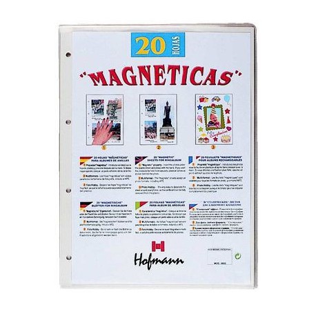 20 Hojas Magneticas blancas Hofmann mod.9820